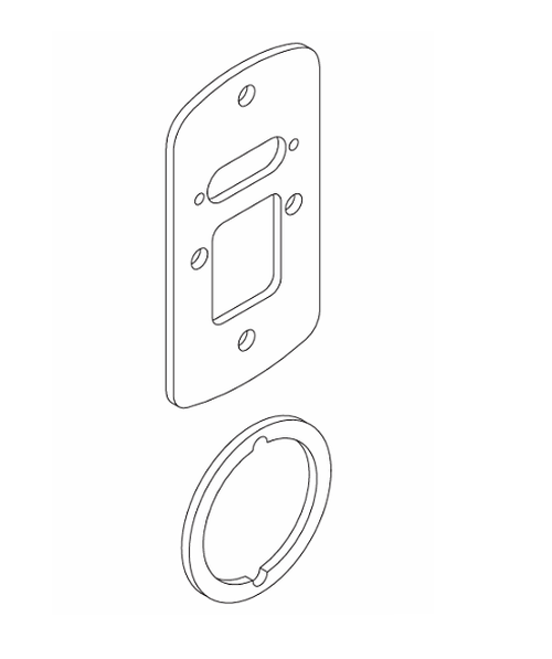 Schlage Electronics 23599368-626 Interior Shim Plate for CO Series, Satin Chrome Finish