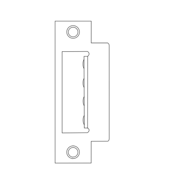Falcon A8737-1 Standard 1-1/4" Lip Strike, Curved Lip for MA Series