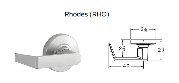 Schlage ND70PD RHO Heavy Duty Classroom Lever Lock, Rhodes Style