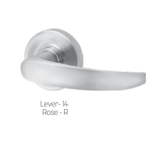 BEST 45H7T 14R 626 Dormitory Mortise Lever Lock w/ 14 Lever and R Rose, Satin Chrome Finish