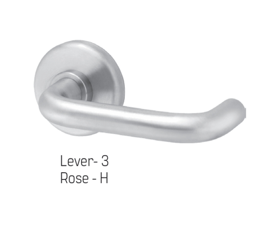 BEST 45H0LT 3H 626 Privacy Mortise Lever Lock w/ 3 Lever and H Rose, Satin Chrome Finish