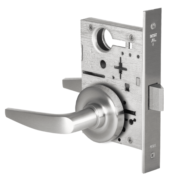 BEST 45H0N 16R 626 Passage Mortise Lever Lock w/ 16 Lever and R Rose, Satin Chrome Finish