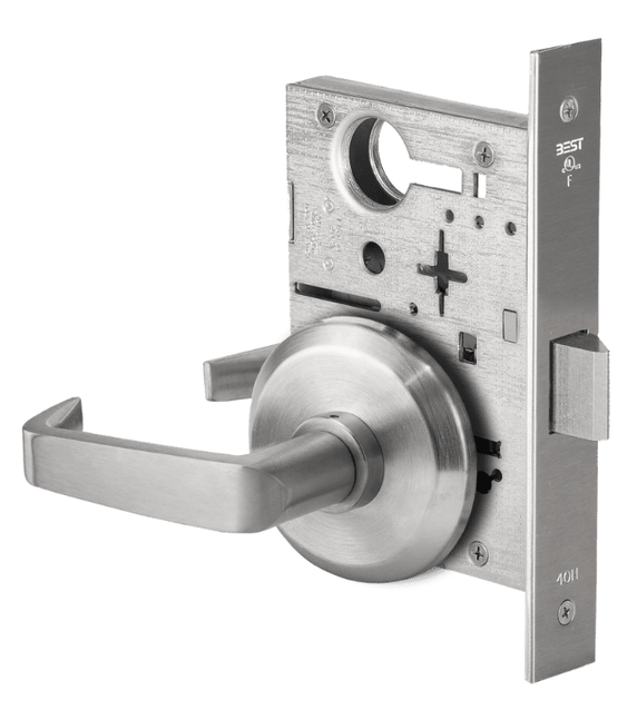 BEST 45H0N 15S 626 Passage Mortise Lever Lock w/ 15 Lever and S Rose, Satin Chrome Finish