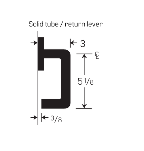 BEST 40HTKIS13J Inside Lever Only Trim Kit w/ Solid Tube/Return Lever and Wrought Trim Style