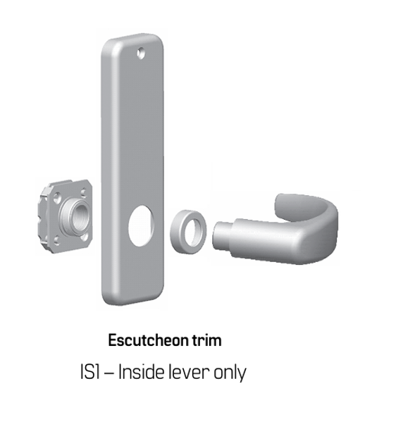 BEST 40HTKIS114J Inside Lever Only Trim Kit w/ Curved Return Lever and Wrought Trim Style