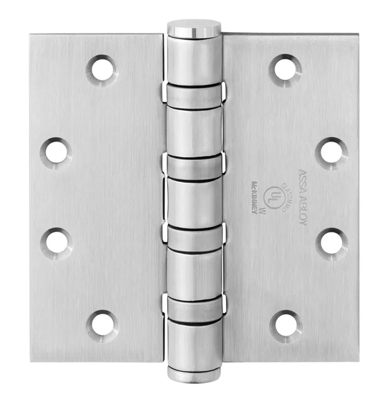 Mckinney T4A3786 4-1/2X4-1/2 Five Knuckle Full Mortise Hinge, Heavy Weight, 4-1/2" x 4-1/2", Steel Base
