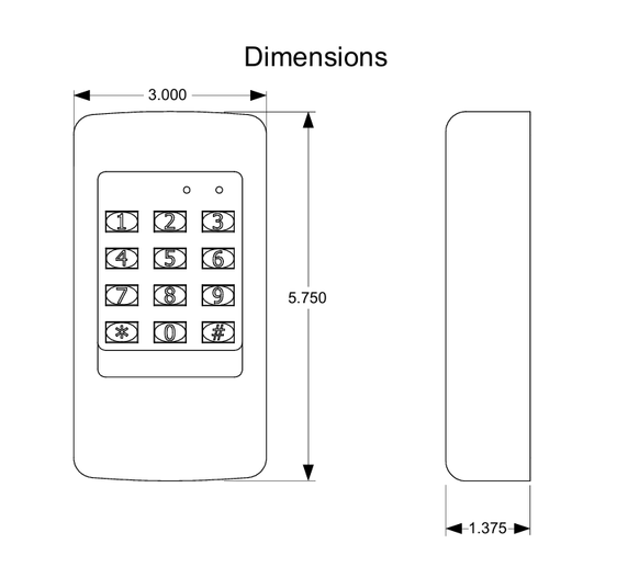 SDC 920 EntryCheck Indoor/Outdoor Self-Contained Digital Keypad