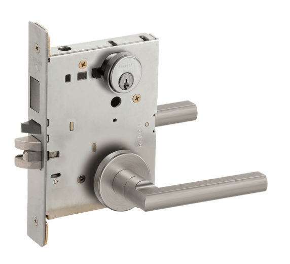 Schlage L9453P LATA Entrance Mortise Lock with Deadbolt, Conventional Cylinder w/ Latitude Lever and A Rose