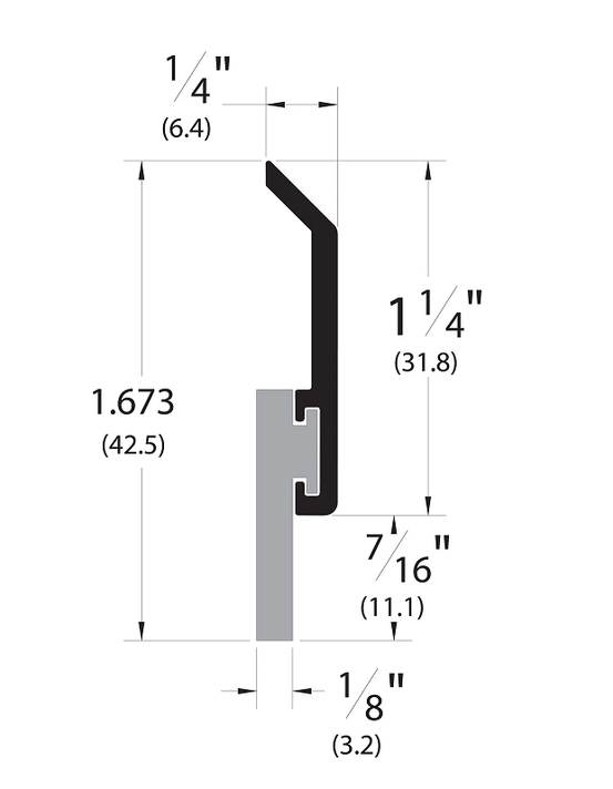 Pemko 315DN Door Bottom Sweep, Neoprene Insert, Dark Bronze Finish