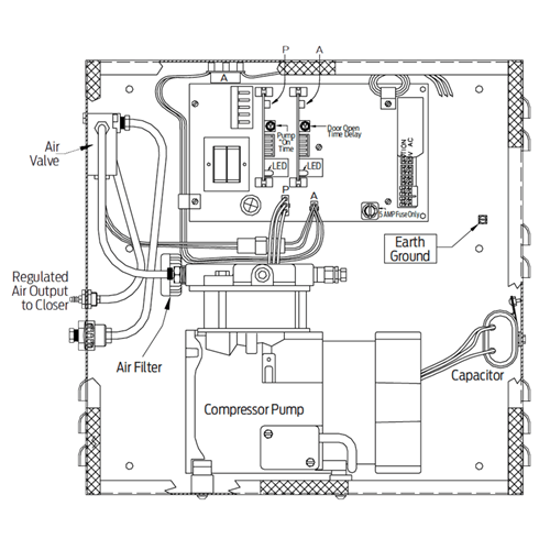 LCN 7981 Self Contained Control Box/Compressor, Single Door Application
