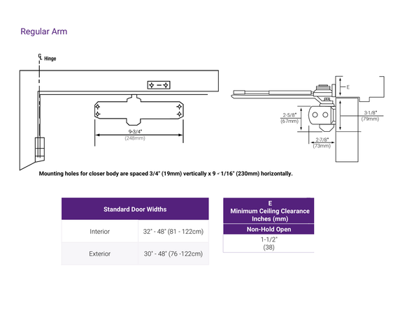 Accentra (Yale) 151 Door Closer, Tri-Packed, Hold Open