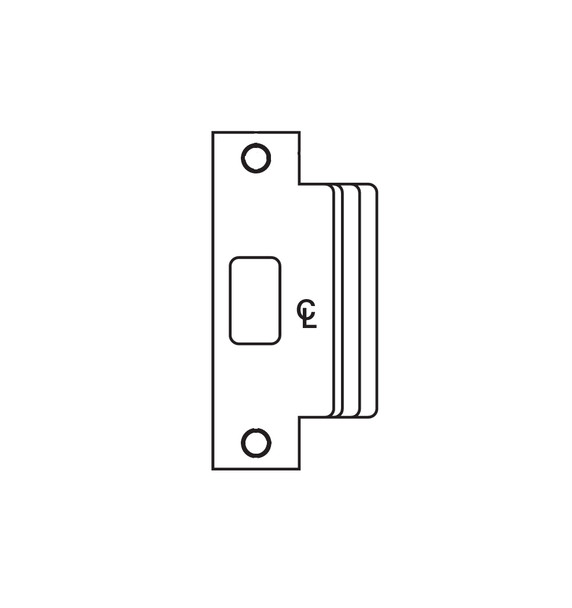 Accentra (Yale) 497 626 ANSI Strike w/ 4-7/8" x 1-1/4", 1-1/4" Lip, Satin Chrome Finish