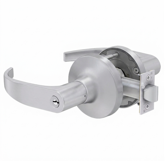 Falcon TM501P QUA Entry Lever Lock w/ Conventional Cylinder, Quantum Style