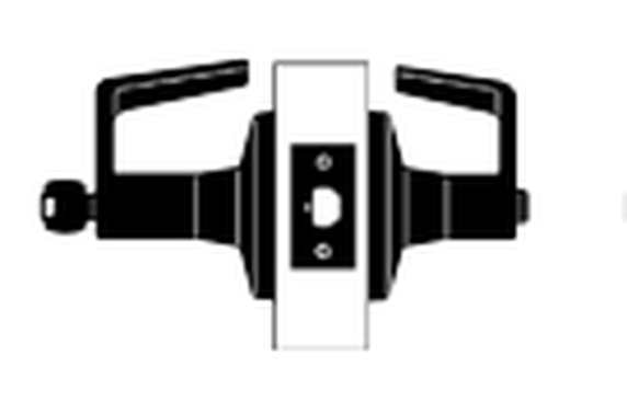 Falcon T501BD Q Entry Cylindrical Lever Lock, Accepts Small Format IC Core, Quantum Style