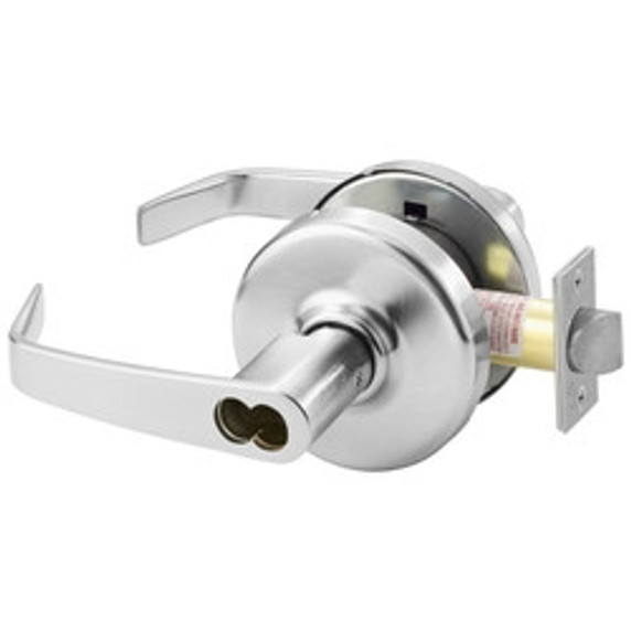 Corbin Russwin CL3175 NZD 626 CL6 Grade 1 Corridor/Dormitory Vandal Resistance Cylindrical Lever Lock, Accepts Large Format IC Core (LFIC), Satin Chrome Finish