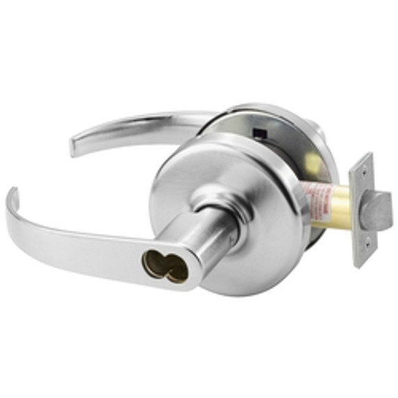 Corbin Russwin CL3175 PZD 626 CL6 Grade 1 Corridor/Dormitory Vandal Resistance Cylindrical Lever Lock, Accepts Large Format IC Core (LFIC), Satin Chrome Finish
