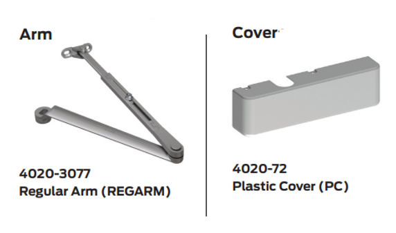 LCN 4026 Size 6 Regular Arm Door Closer - Mounting Top Jamb (Push Side)