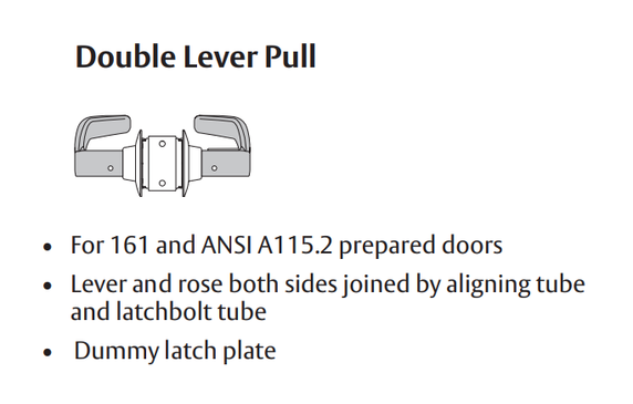 Sargent 11U94-2 LJ T-Zone Double Lever Pull