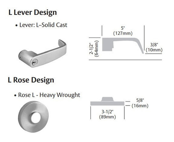 Sargent 10XG37 LL Classroom Cylindrical Lever Lock
