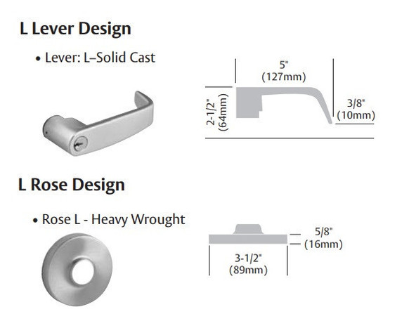 Sargent 10XG50 LL Hotel, Dormitory or Apartment Cylindrical Lever Lock