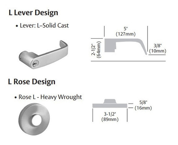 Sargent 60-10XG04 LL Storeroom Cylindrical Lever Lock, Accepts Large Format IC core (LFIC)