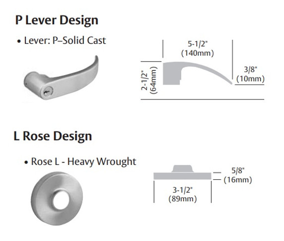 Sargent 70-10XG26 LP Store or Storeroom Cylindrical Lever Lock,  Accepts Small Format IC Core (SFIC)