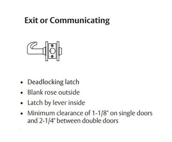 Sargent 10XG15-3 LL Exit or Communicating Lever Set