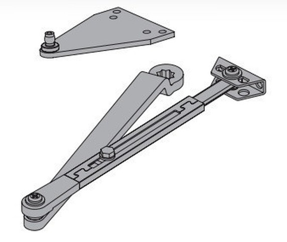 Falcon SC61A RW/PA AL SLIM Door Closer - Regular Arm with parallel arm shoe - Aluminum - W/ Slim Cover