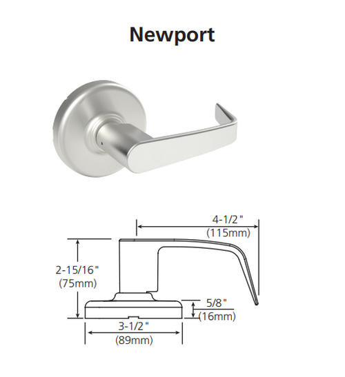 Corbin Russwin CLX3355 NZD Extra Heavy-Duty Classroom Cylindrical Lever Lock