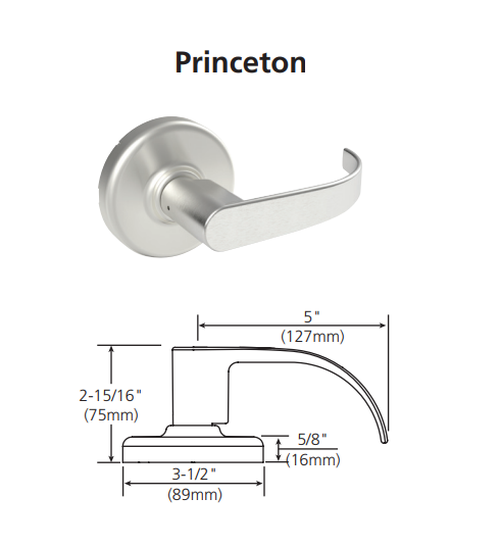 Corbin Russwin CLX3320 PZD 626 Extra Heavy-Duty Privacy Lever Lockset, Satin Chrome Finish