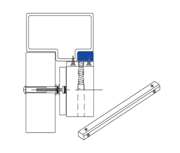 ROFU 21001 1/2" x 3/4" Filler Plate for 8512/8612 Maglocks