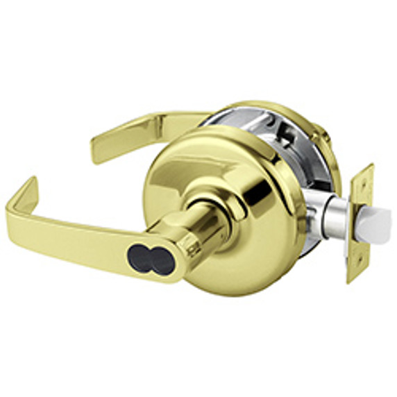 Corbin Russwin CL3551 NZD 605 M08 Heavy-Duty Entrance or Office Cylindrical Lever Lock, Accepts Small Format IC Core (SFIC), Bright Brass Finish