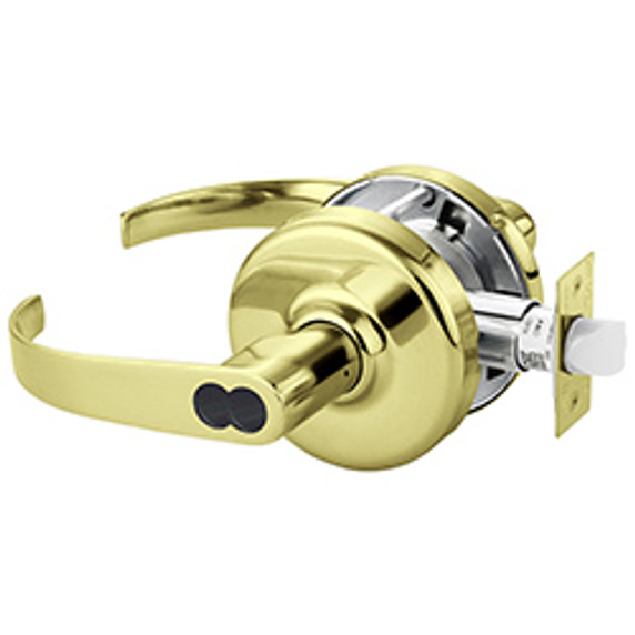 Corbin Russwin CL3582 PZD 605 CL6 Heavy-Duty Store Door Cylindrical Lever Lock, Accepts Large Format IC Core (LFIC), Bright Brass Finish