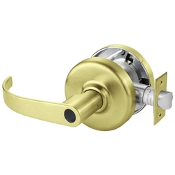 Corbin Russwin CL3581 PZD 606 LC Keyed Lever x Blank Plate Conventional Less Cylinder Lever Lock, Satin Brass Finish