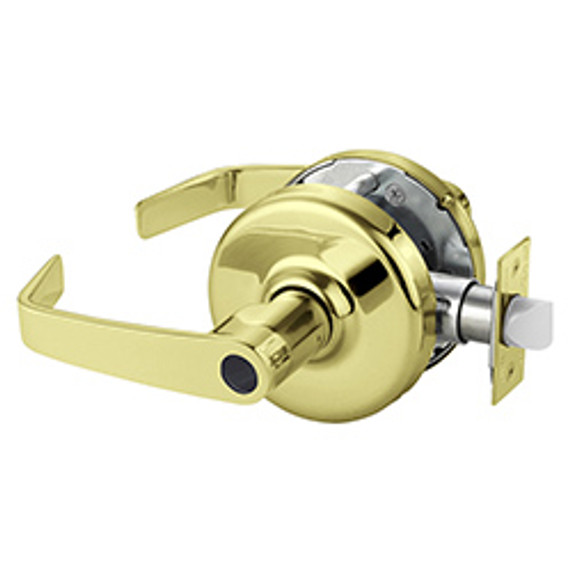 Corbin Russwin CL3857 NZD 605 LC Grade 2 Storeroom or Closet Conventional Less Cylinder Lever Lock, Bright Brass Finish