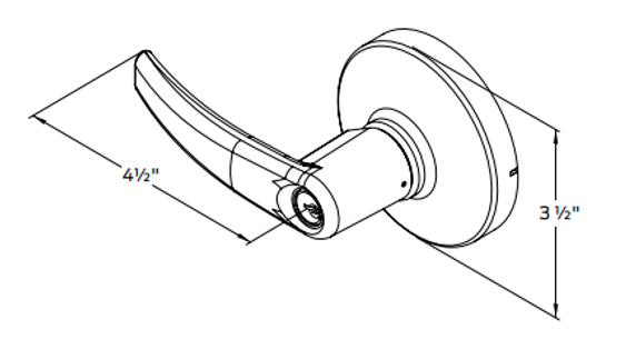 Falcon K511PD A Grade 1 Entry/office Cylindrical Lever Lock