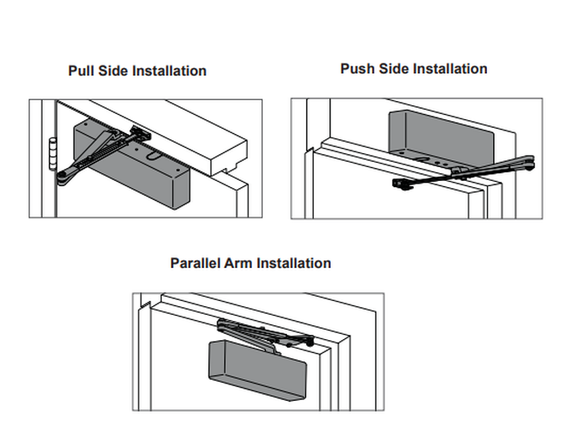 Falcon SC94A RW/PA DKB Door Closer, Regular Arm With Parallel Arm Shoe, Dark Bronze Finish