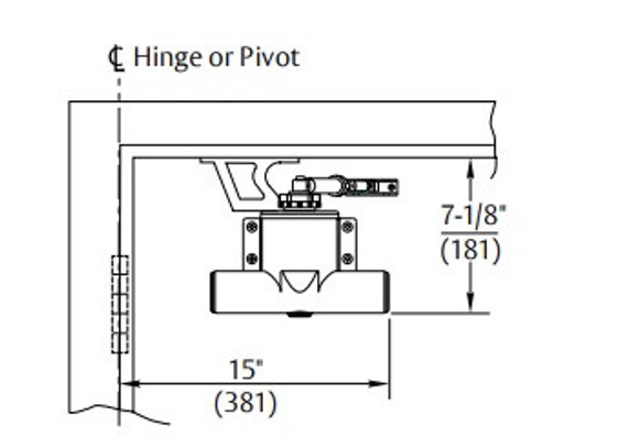 Norton 1-B/F 690 Soffit Bracket, 78-B/F Series, Dark Bronze