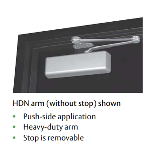 Norton 410xHDN Cast Iron  Door Closer, Regular Arm with Removable Stop