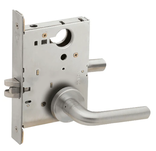 Schlage L9010 02A Mortise Passage Lock, w/ 02 Lever and A Rose