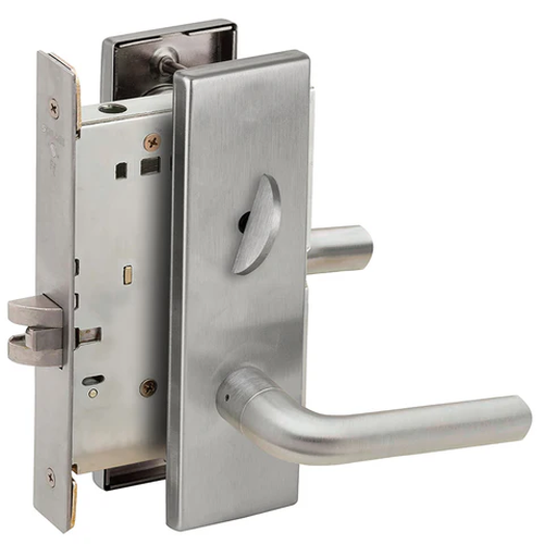 Schlage L9040 02N Mortise Bath/Bedroom Privacy Lock, w/ 02 Lever and N Escutcheon
