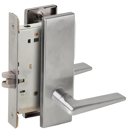 Schlage L9010 05N Mortise Passage Lock, w/ 05 Lever and N Escutcheon