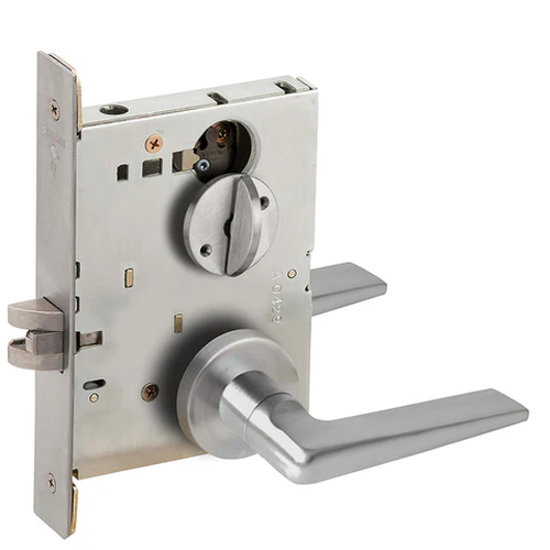 Schlage L9040 05A Mortise Bath/Bedroom Privacy Lock, w/ 05 Lever and A Rose