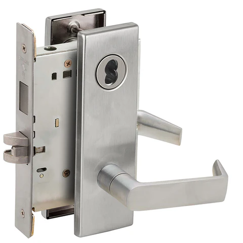 Schlage L9456B 05N Corridor Mortise Lock with Deadbolt, Accepts Small Format IC Core (SFIC)