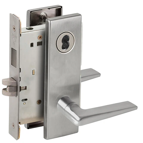 Schlage L9465B 05N Closet/Storeroom Mortise Lock with Deadbolt, Accepts Small Format IC Core (SFIC)