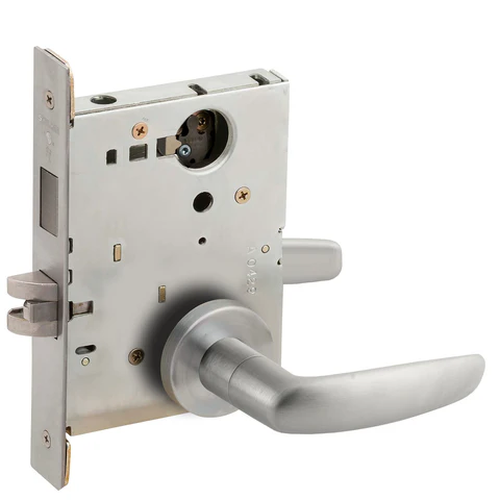 Schlage L9466L 07A Store/Utility Room Mortise Lock with Deadbolt, Less Cylinder