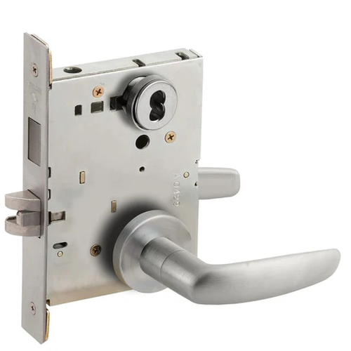 Schlage L9466B 07A Store/Utility Room Mortise Lock with Deadbolt, Accepts Small Format IC Core (SFIC)