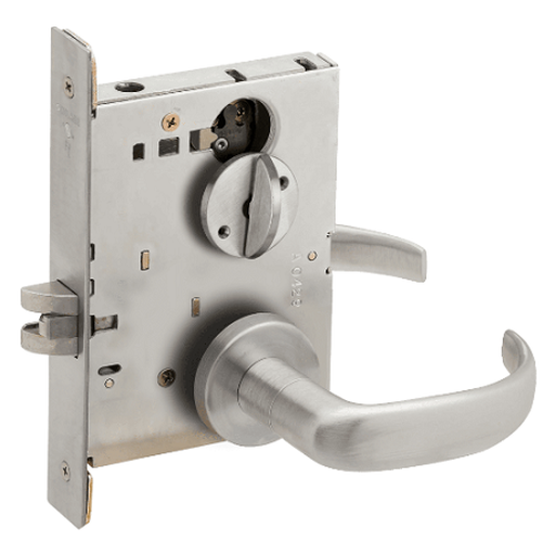 Schlage L9040 17A Mortise Bath/Bedroom Privacy Lock, w/ 17 Lever and A Rose