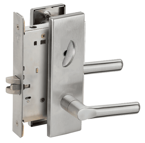 Schlage L9040 18N 626 Mortise Bath/Bedroom Privacy Lock, w/ 18 Lever and N Escutcheon, Satin Chrome Finish