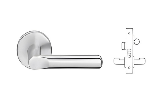 Schlage L9050L 18N 626 Office and Inner Entry Mortise Lock, Less Cylinder, Satin Chrome Finish
